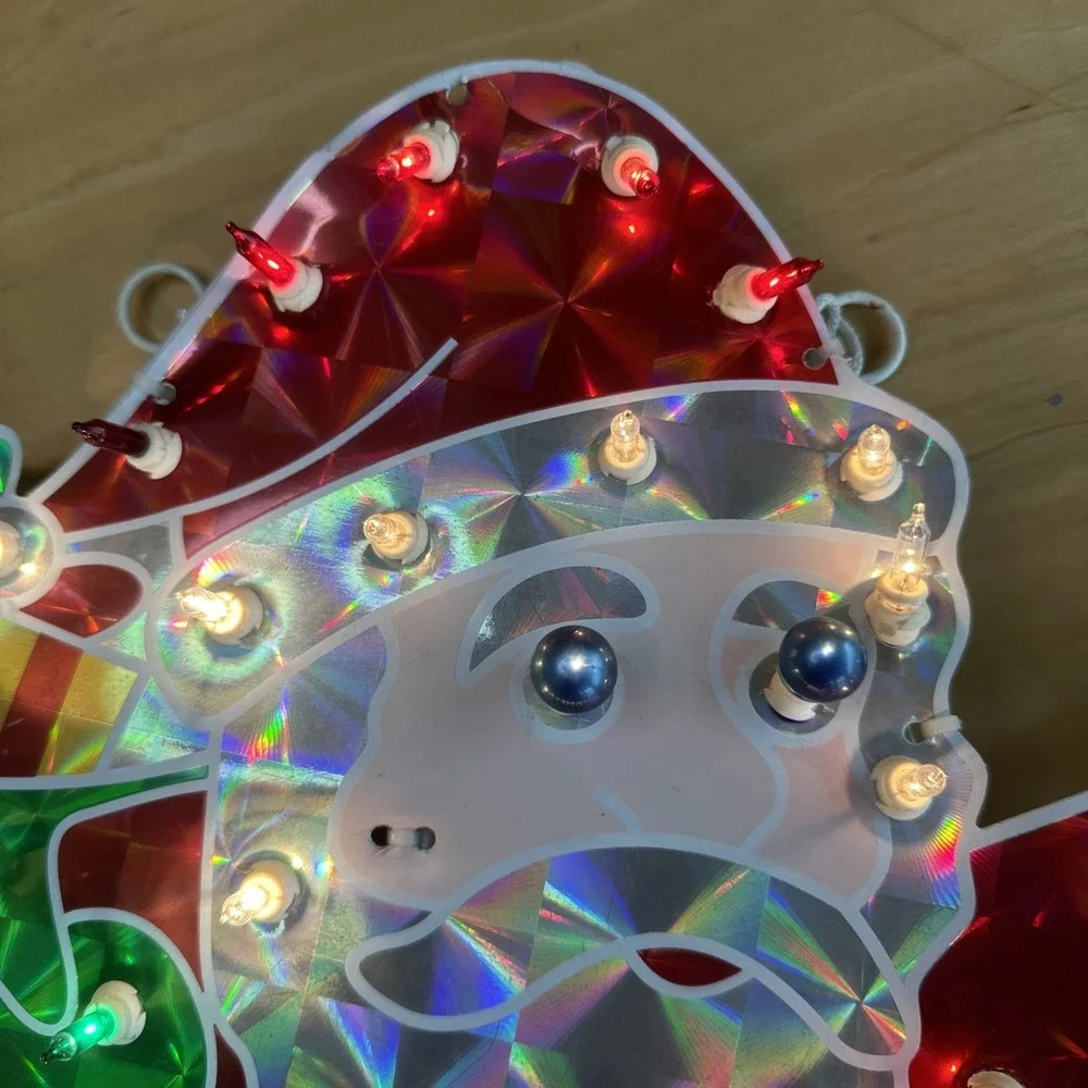 VTG Noma Christmas Expressions 70 Light Holographic Waving‎ Santa 19